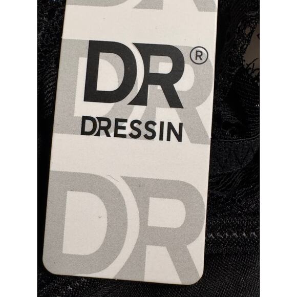 NEW DR DRESSIN Black Floral Laced Up Adjustable Strap Bralette Corset Size XS - Picture 6 of 6